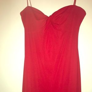 A gorgeous formal red dress